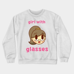 Girl with glasses Crewneck Sweatshirt